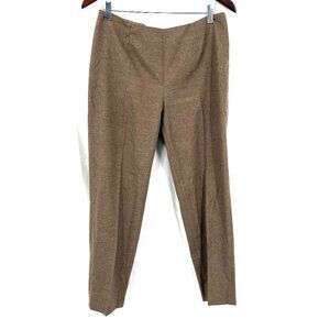 Peserico handmade tailored ankle pants brown trousers work brown soft 44 M 29